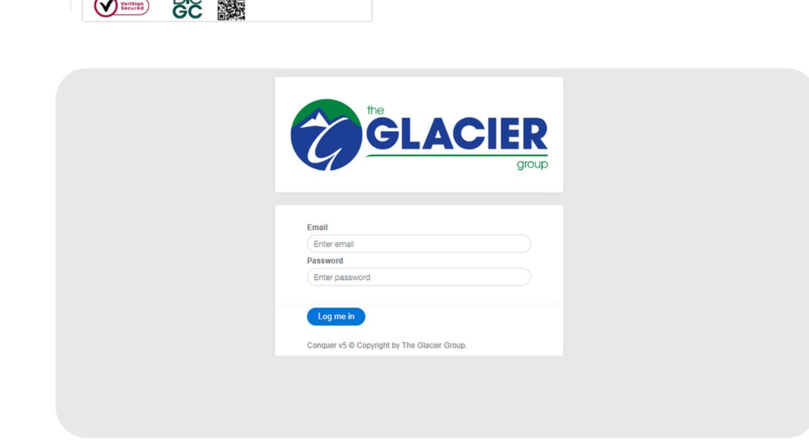 Glacier Group custom software screenshot